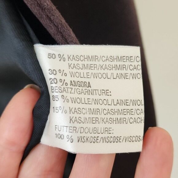 Louis Feraud Brown Cashmere Angora Blend Single Breasted Blazer Jacket 12 - Picture 11 of 12